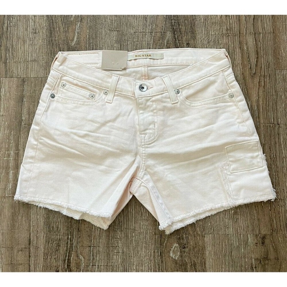 Big Star Womens Denim Cut Off Shorts Pink Sz 25